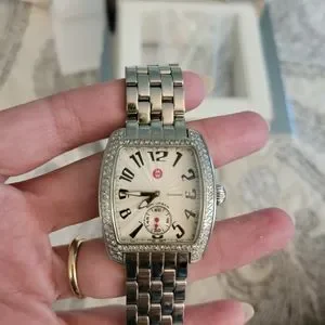 EUC Michele Mini Urban Watch MWW02A000401 Michele Urban Mini Diamond Steel Ladies Quartz  main image 4